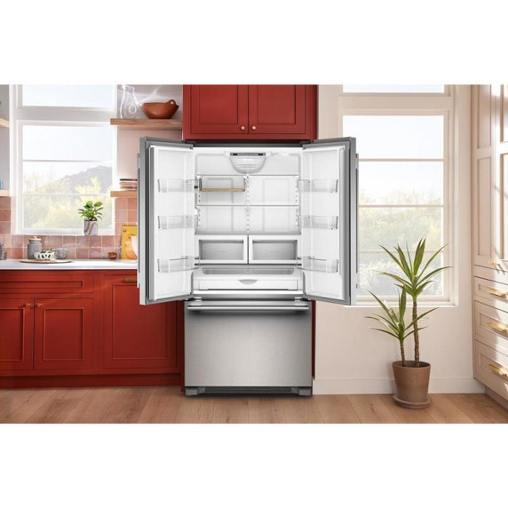 Kitchenaid® Réfrigérateur à portes françaises, profondeur de comptoir et distributeur intérieur de 22 pi cu - 36 po KRFC136TPS