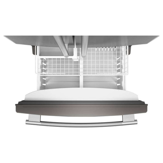 Kitchenaid® Réfrigérateur à portes françaises, profondeur standard et distributeur intérieur de 22 pi cu - 33 po KRFF333SPS