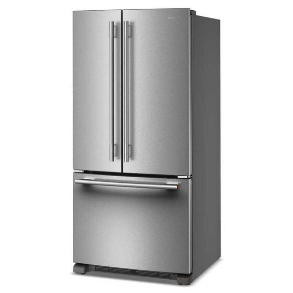 Kitchenaid® Réfrigérateur à portes françaises, profondeur standard et distributeur intérieur de 22 pi cu - 33 po KRFF333SPS