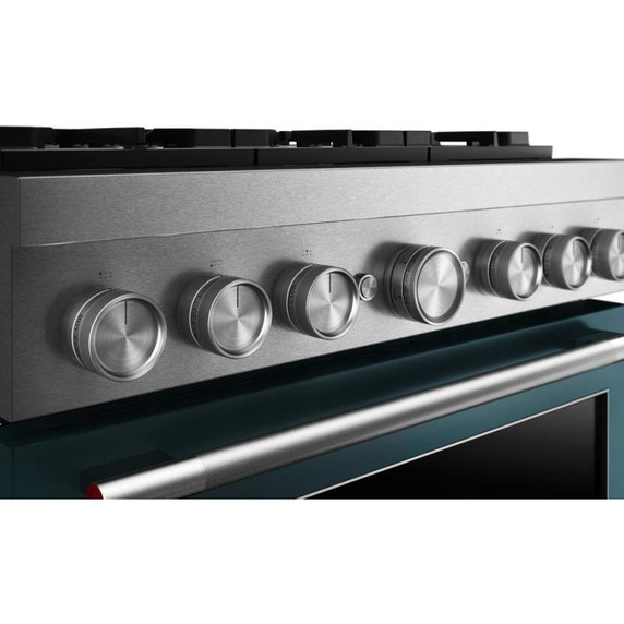 Kitchenaid® Cuisinière bicombustible de style commercial à 6 brûleurs avec mode de friture à air sans préchauffage de 36 po KFDS936SAG