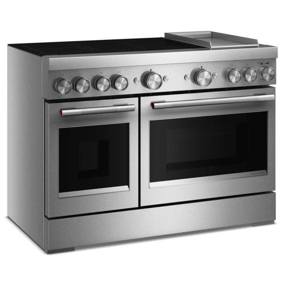 Cuisinière à induction non encastrée de style commercial à 6 éléments avec plaque chauffante KitchenAid® de 48 po KFID948SSS