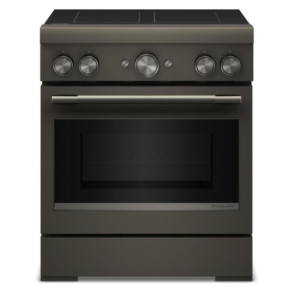 Cuisinière à induction non encastrée de style commercial à 4 éléments avec friture à air KitchenAid® de 30 po KFIS930SBE