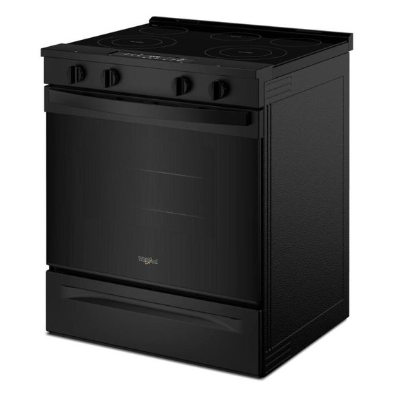 Whirlpool® Cuisinière électrique intelligente avec mode sans préchauffage et nettoyage à la vapeur de 30 po YWSES3330TB