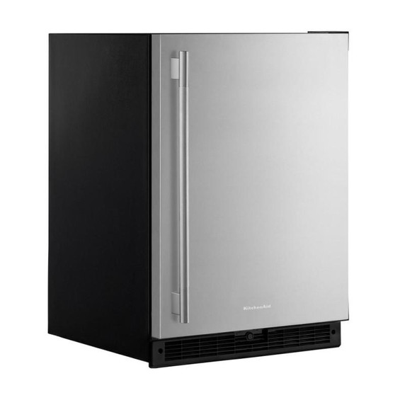 Kitchenaid® Réfrigérateur sous le comptoir avec porte en acier inoxydable - 24 po KURR124SSB