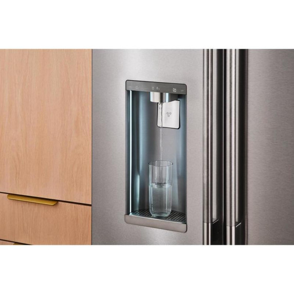 Kitchenaid® Réfrigérateur à portes françaises à profondeur standard avec remplissage intelligent KRFC536SPS