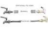 Stainless Steel Brew Filter.  Food Grade Lead Free #305 stainless steel mesh. Barrel Type or Racking Cane available for Stainless Steel Spigot or Plastic Spigot