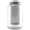 HappyHerbalist Stainless Steel Filter fits wide mouth mason jars and many (not all) Gallon size glass and plastic jars. 