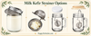Milk Kefir Grains Deluxe Kit. Includes Kefir Grains, Tea Ball, 16 oz Mason Fermenting  Jar with handle for drinking your kefir and a Cap for storing what you don't dink. More choices more value at HappyHerbalist.com 