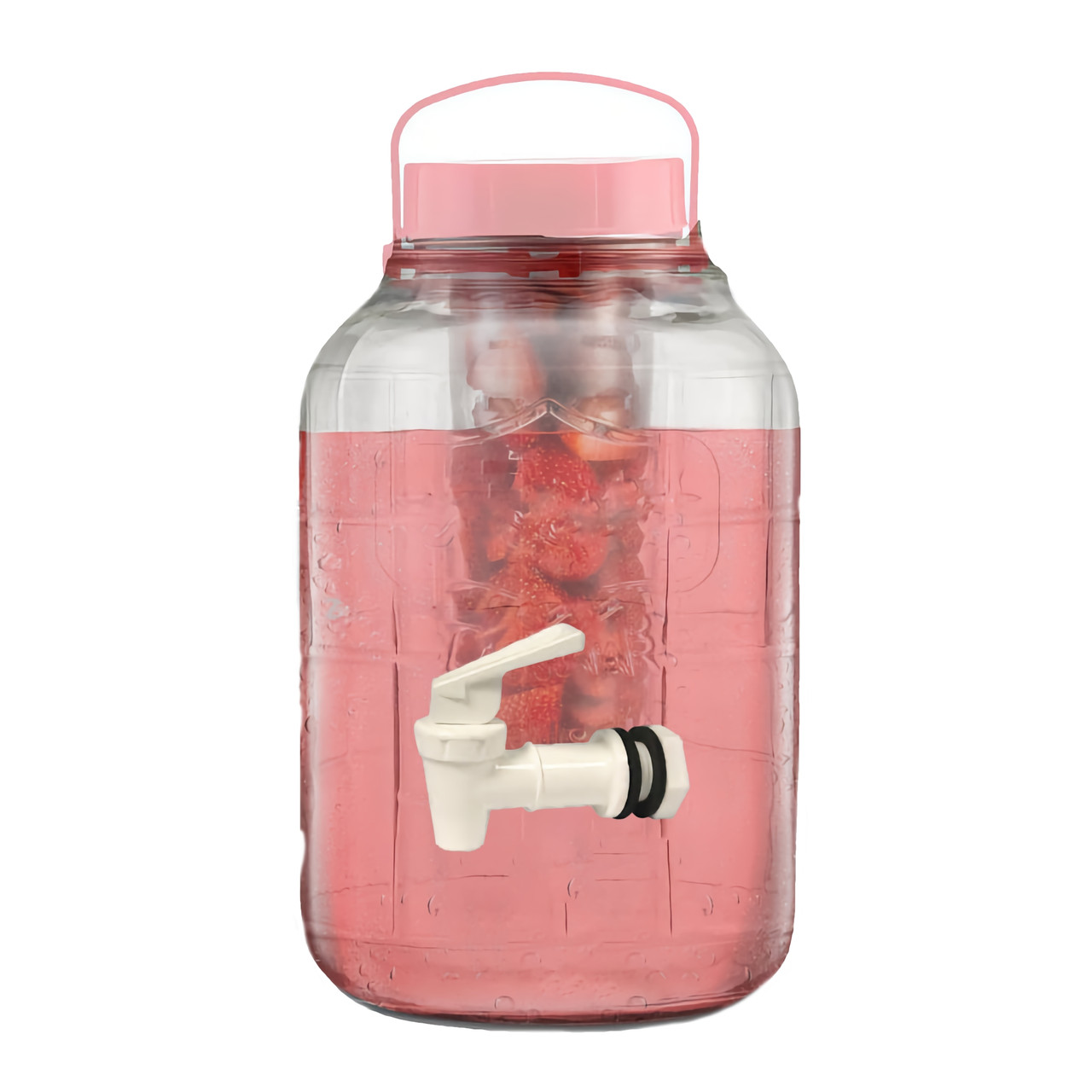 2 Gallon Glass Beverage Dispenser with Infuser, Metal Base