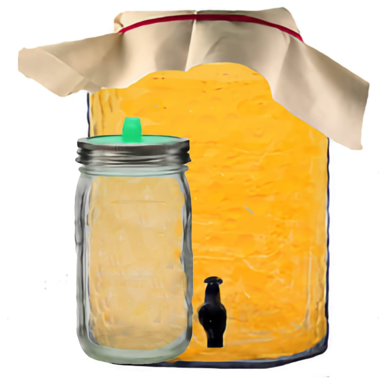 Silicone Fermentation Waterless Airlock for Mason Jars Pickle Pipe