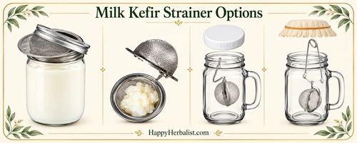 Milk Kefir Grains Deluxe Kit. Includes Kefir Grains, Tea Ball, 16 oz Mason Fermenting  Jar with handle for drinking your kefir and a Cap for storing what you don't dink. More choices more value at HappyHerbalist.com 