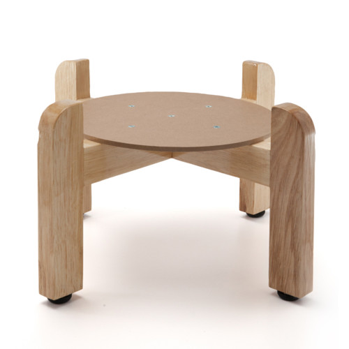 Wood Stand Solid and beautify natural all wood adjustable base. 7 1/2 high and 14 wide. 