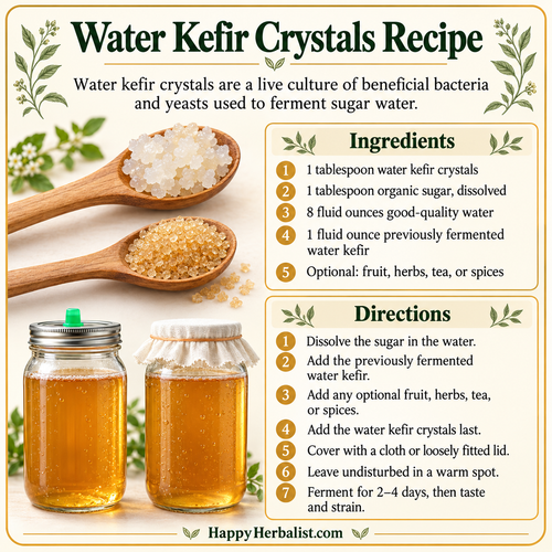 Simple Water Kefir Crystals recipe guaranteed results buy HappyHerblist.com set 1997