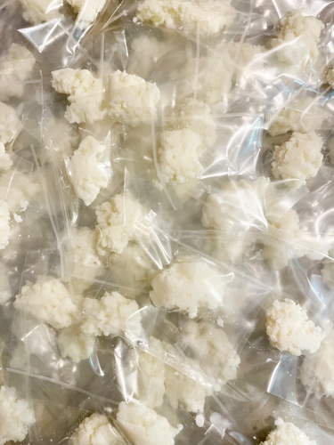 HappyHerbalist Milk kefir grains packaged in FDA approved food grade plastic ready to ship. 
