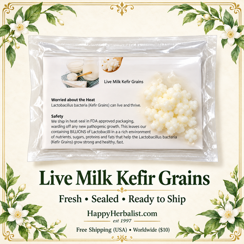 Like Milk Kefir Grains that Grow and Multiply and transform store bought milk into real Food. Real Functional Food. Guaranteed Satisfaction  at HappyHerbalist.com