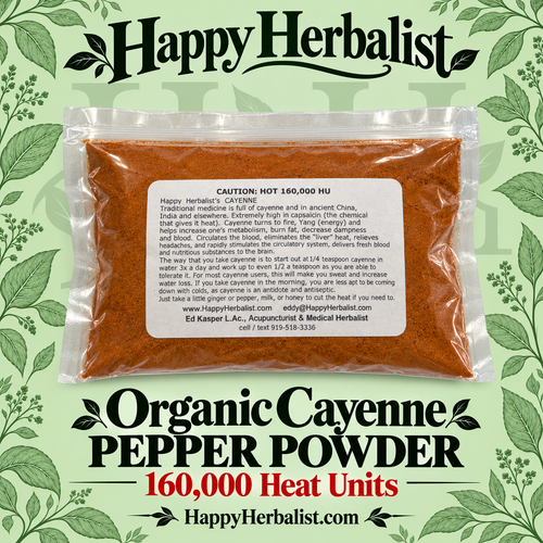 Organic Cayenne 160,000 in bulk buy HappyHerbalist since 1997