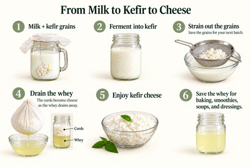 HappyHerbalist Live Milk Kefir Grains expanded Booklet with recipes, tips and hints  Make Kefir Cheese, Kefir dips and sauces, cereals, dressings or just plain great tasting Kefir. Guaranteed.