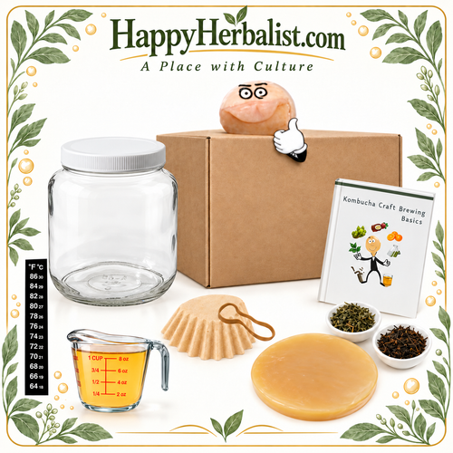Complete Kombucha Brewing set ups. Everything for the home brewer. Kombucha Brewing containers from 1 gallon to hundreds. Visit HappyHerbalist.com for online's largest selection.  