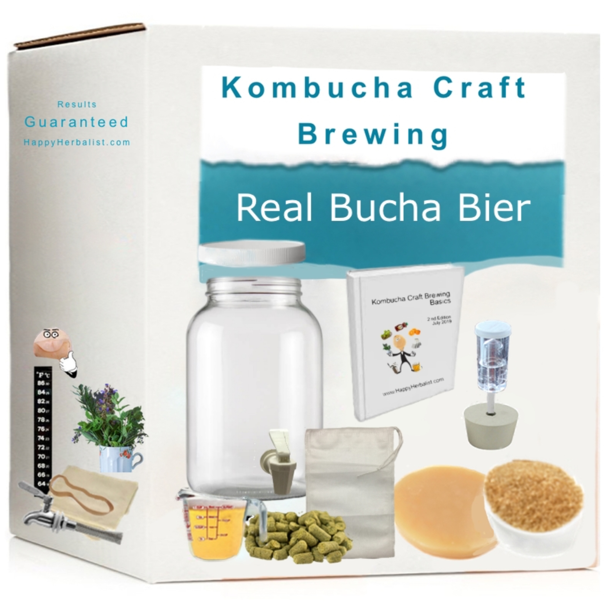 1 Gallon Glass Kombucha Jar with Lid - Bucha Brewers