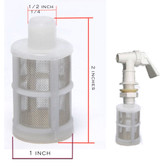 Kombucha Brewing Filter removes yeast strands and sediment making for a clean smooth pour. Food Grade Stainless Steel Mesh Filter for Kombucha, beer, wine, cider and ginger beer. Slides into standard 3/4 inch Plastic Spigot or 27/64 vinyl tubing. 