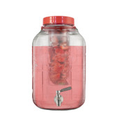 23  Liter Glass Dispenser Fermenter. Stainless Steel or plastic spigot. 2 piece infuser for easy infusion of fruits, spices and herbs. 2 piece to keep beverage cold while serving without watering down beverage. Great ideas from HappyHerbalist.com  