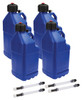 Utility Jug 5 Gal w/ Filler Hose Blue 4pk (ALL40122-4)