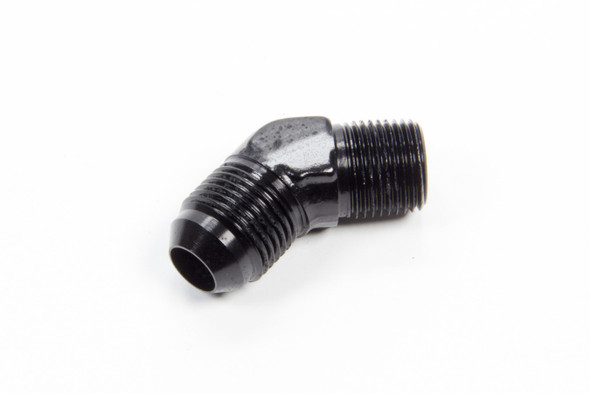 45 Deg Alum #8 to 3/8npt Fitting Black (AERFCM5023)