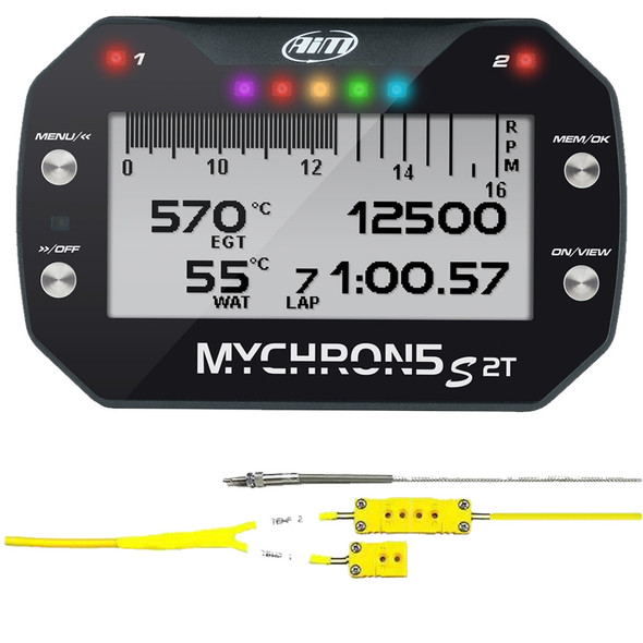 MyChron 5S 2T w/ EGT & Water Temp (AIMXD2M5S2TEGTRM1011U)