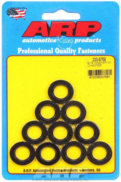 Black Washers - 9/16 ID x 1.00 OD Chamfer (10) (ARP200-8769)