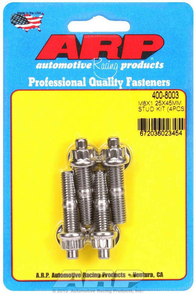 S/S Stud Kit - (4) M8 x 1.25in x 45mm (ARP400-8003)