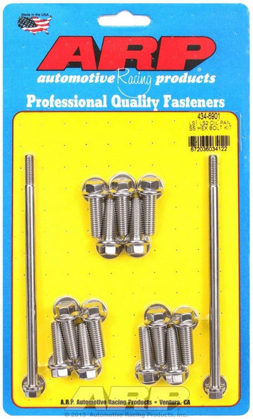 S/S Oil Pan Bolt Kit 6pt. LS1/LS2 (ARP434-6901)