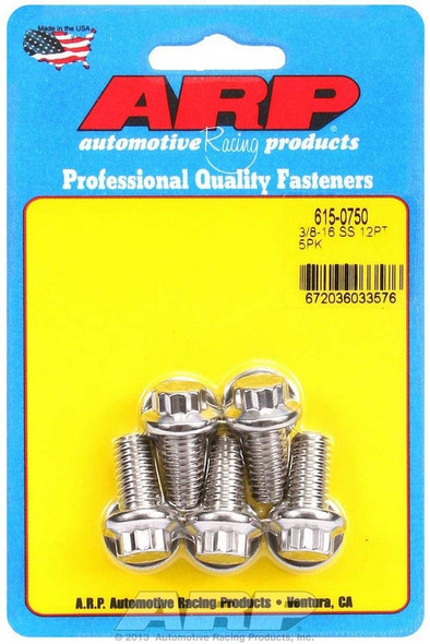 S/S Bolt Kit - 12pt. (5) 3/8-16 x 0.750 (ARP615-0750)