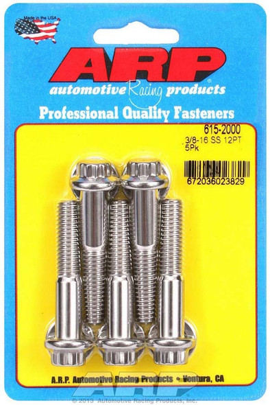 S/S Bolt Kit - 12pt. (5) 3/8-16 x 2.000 (ARP615-2000)