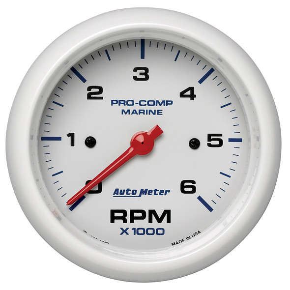 3-3/8 Tach 6000 RPM White Phantom Series (ATM200752)