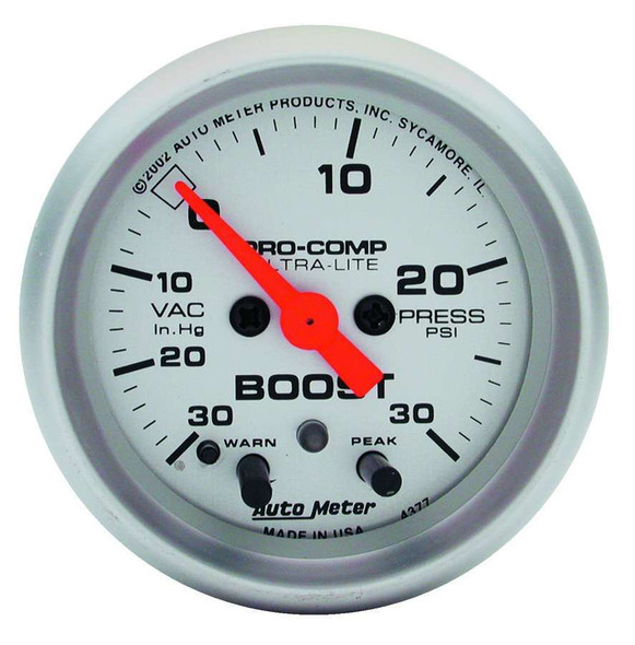 2-1/16in U/L Boost/Vac. Gauge 30in/15psi (ATM4376)