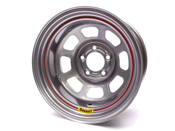 Wheel 14x7 D-Hole 5x 4.5in 3.75in BS Silver (BAS47SF375S)