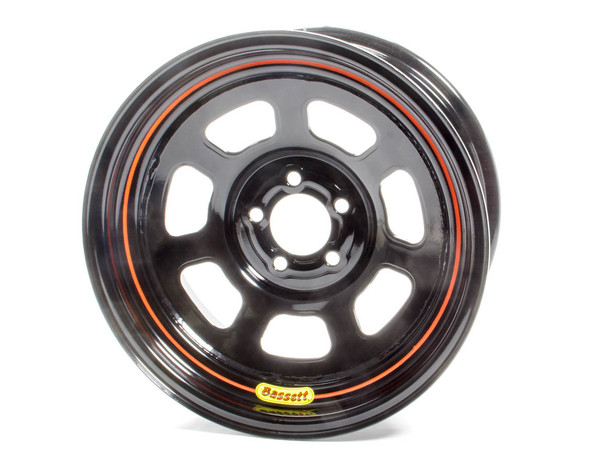 Wheel 15x7 5x100mm D- Hole 4in BS Black (BAS57SN4)