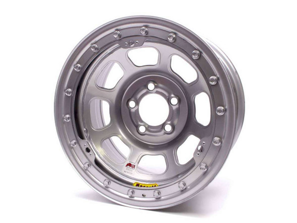 15x8 IMCA B/Lock Wheel D-Hole Silver 5x5 (BAS58D5475ISLK)