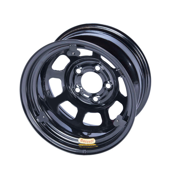 15x8 IMCA Wheel D-Hole Black 5x5 w/ Tabs (BAS58D54IRING)