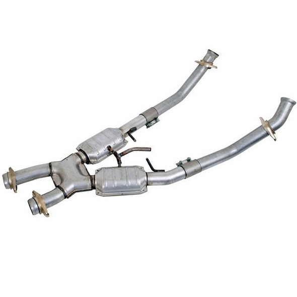 2.50 X-Pipe w/Converters - 86-93 Mustang 5.0L (BBK1662)