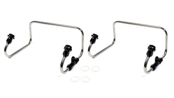 Dual Inlet Fuel Line Kit Holley 4150 Black Anod. (BLS4372-AB)