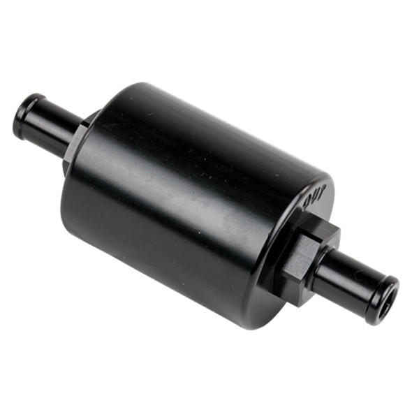 In Line Fuel Filter 3/8 in Barbed Black (BSPBLK42130)