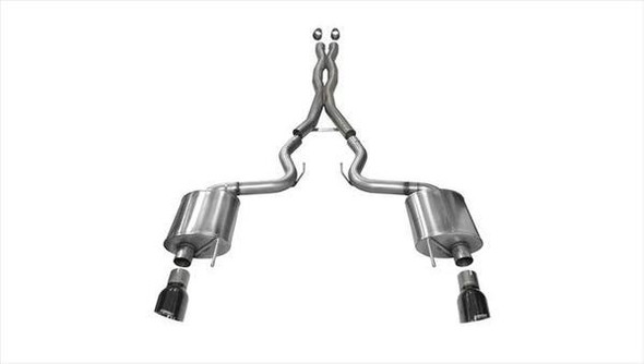 Exhaust Cat-Back - 3.0in Dual Rear Exit (COR14332BLK)