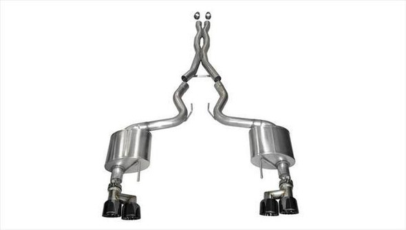 Exhaust Cat-Back - 3.0in Dual Rear Exit (COR14335BLK)