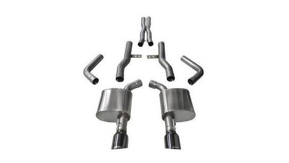 Exhaust Cat-Back - 2.76 in Dual Rear Exit (COR14996BLK)