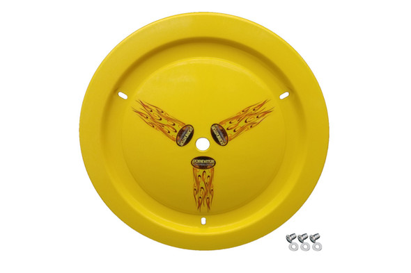 Wheel Cover Dzus-On Yellow Real Style (DOM1006-D-YE)