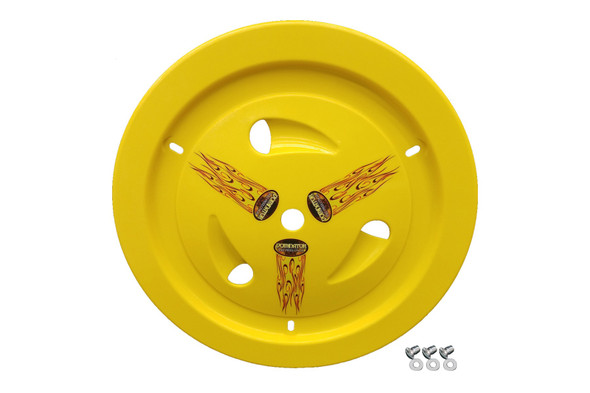 Wheel Cover Dzus-On Yellow Real Style (DOM1007-D-YE)
