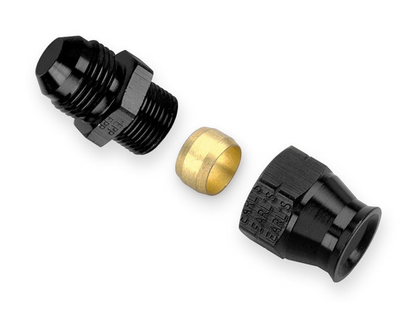 #6 Male to 3/8in Alum Tubing Adapter Black (EARAT165006ERL)