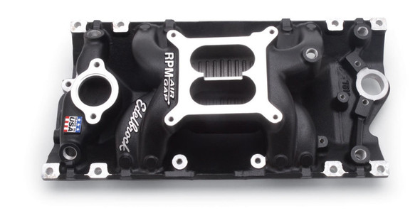 SBC Performer RPM A/G Manifold - Black (EDE75163)