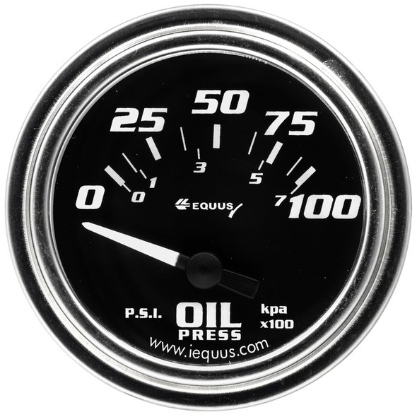 2.0 Dia Oil Pressure Gauge Chrome 0-100psi (EQUE7264)